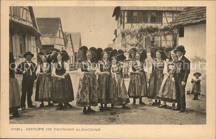 Trachten Alsace Groupe de Paysans Alsaciens