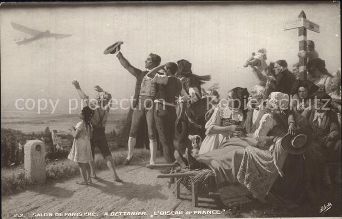 Kuenstlerkarte Alte Kuenstler A. Bettanier L'Oiseau de Frabce Salon de Paris 191