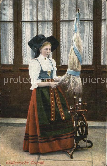 Trachten Alsace Spinnrad Elsässerin