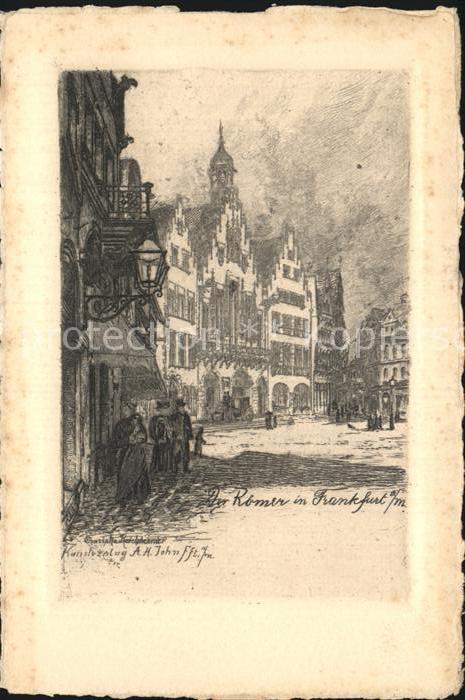 Radierung Franziska Redelsheimer Der Römer in Fra