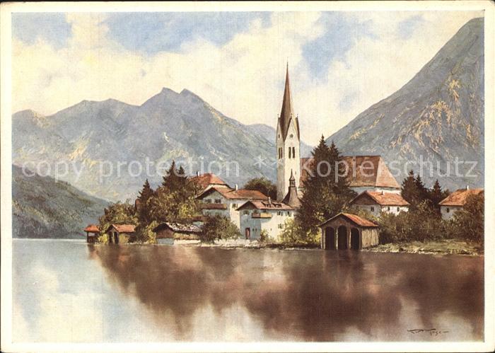 Kuenstlerkarte K. Moser Egern am Tegernsee