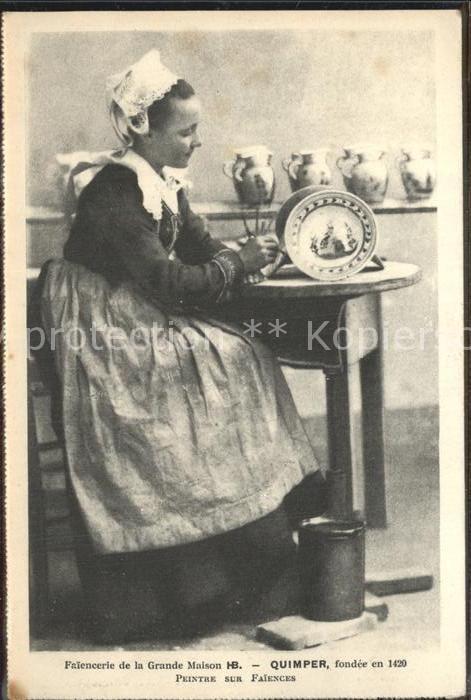 Handwerk Faiencerie Grande Maison Quimper Peintr