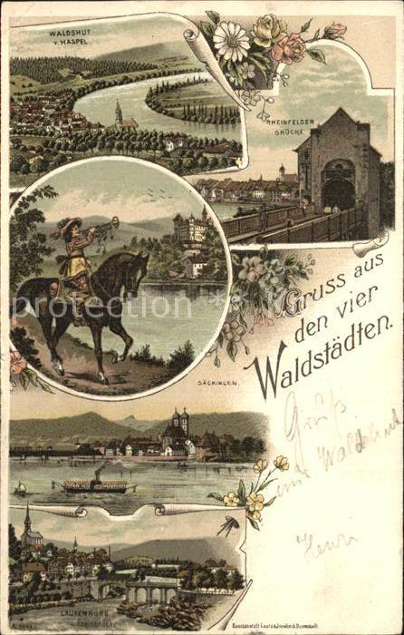 Waldshut-Tiengen Rheinfelder Bruecke Trompeter von Saeckingen Laufenburg Rheinbr