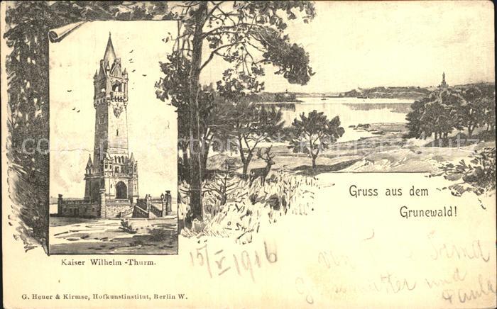 Grunewald Berlin Kaiser Wilhelm Thurm Panorama