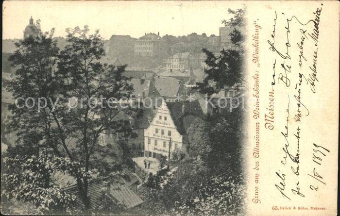 Meissen Elbe Sachsen Altmeissener Weinschaenke Winkelkrug