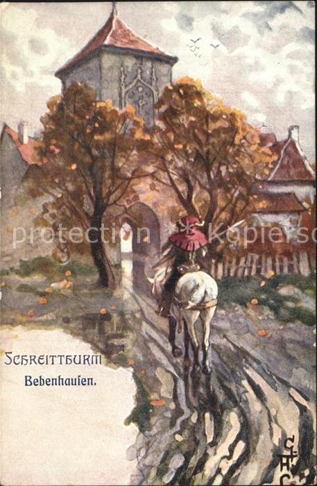 Bebenhausen Tuebingen Schreitthurm Kuenstlerkarte