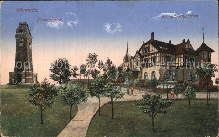 CHEMNITZ Sachsen Bismarckturm Bismarckschloesschen