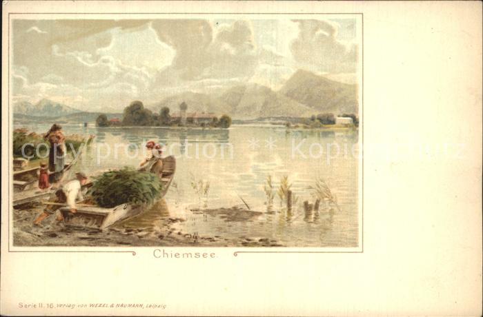 Chiemsee Bayern Panorama Bootspartie