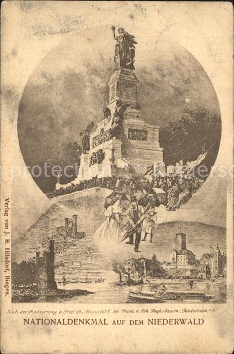 Ruedesheim Rhein Nationaldenkmal auf dem Niederwald