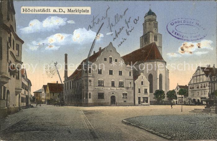 Hoechstaedt Donau Marktplatz Kirche