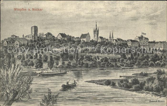 Wimpfen Schloss Neckarpartie