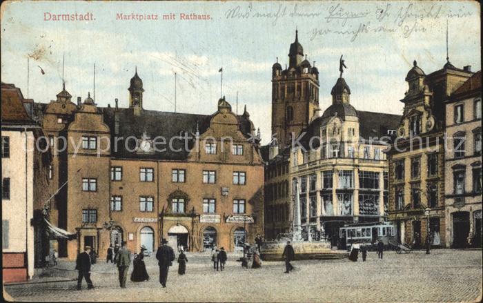 Darmstadt Marktplatz mit Rathaus