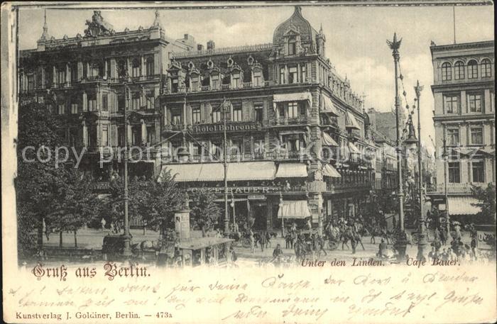 BERLIN  CITY Unter den Linden Cafe Bauer