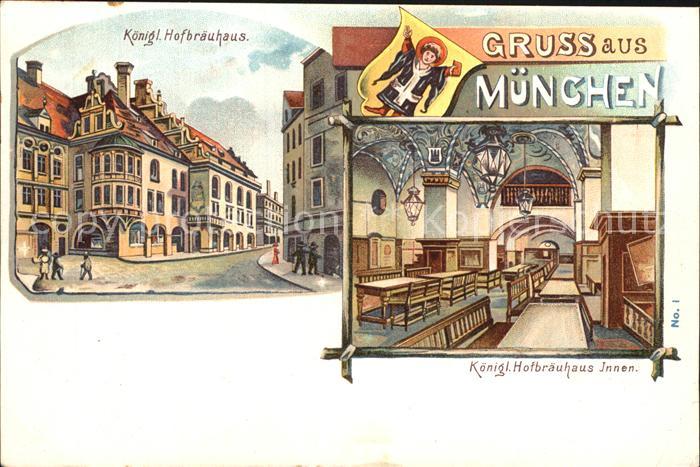 Muenchen Bayern Koenigl Hofbraeuhaus Inneres