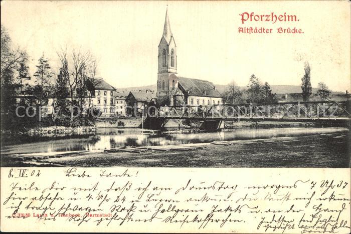 Pforzheim Altstaedter Bruecke Kirche
