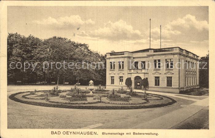 Bad Oeynhausen Blumenanlage mit Badeverwaltung