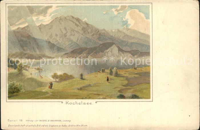 Kochel See Panorama Kuenstlerkarte