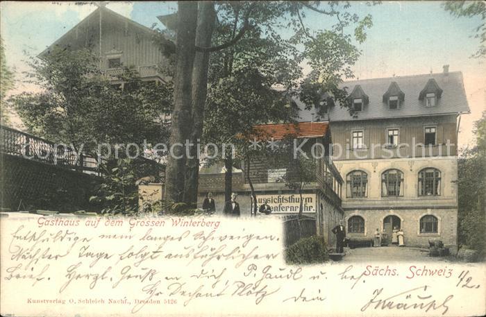 Saechsische Schweiz Gasthaus auf dem Grossen Winterberg