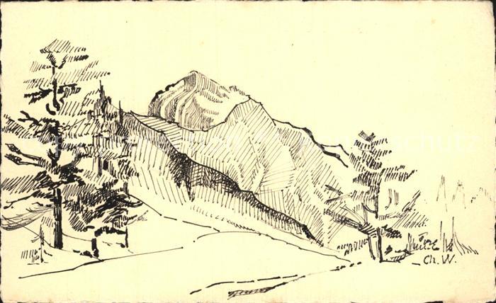 Scesaplana Zeichnung