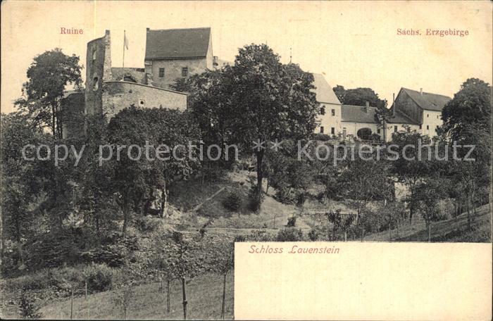 Lauenstein Erzgebirge Schloss Englers Postkarte