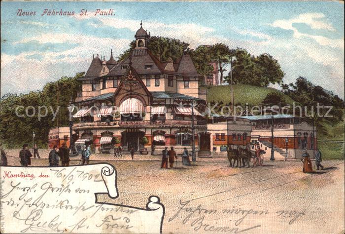 St Pauli Neues Faehrhaus Litho