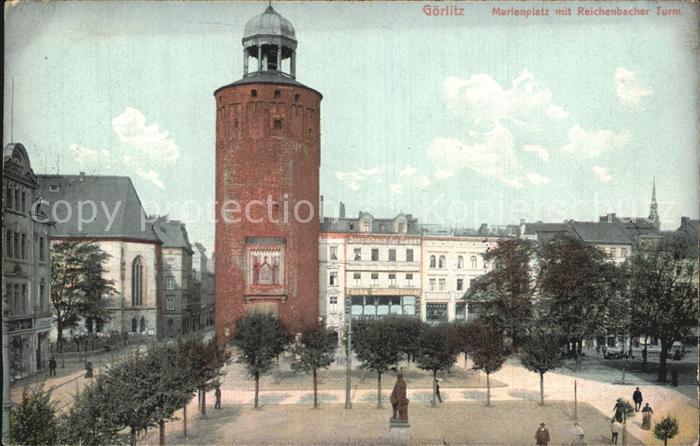 Goerlitz Sachsen Marienplatz mit Reichenbacher Turm