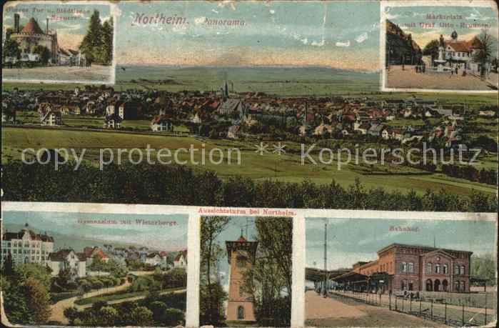 Northeim Panorama Tor Marktplatz Brunnen Gymnasium Aussichtsturm Bahnhof