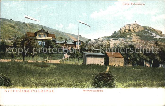 Rottleben Barbarossahoehle Gaststaette Ruine Falkenburg Kyffhaeusergebirge