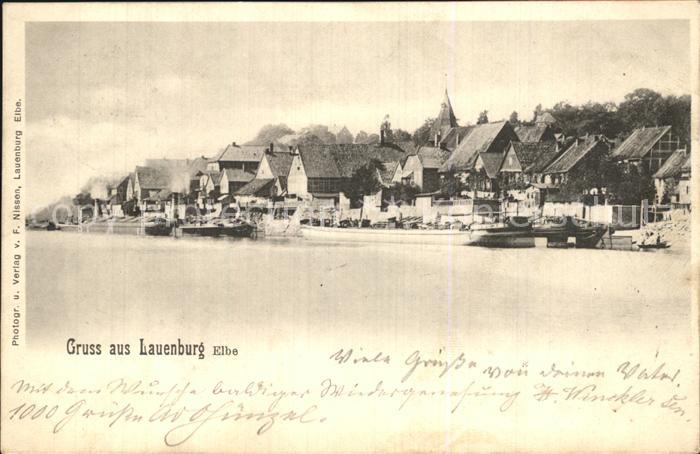 Lauenburg Elbe Ansicht vom Fluss aus
