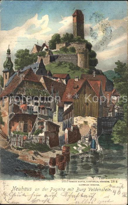 Neuhaus Pegnitz Burg Veldenstein Kuenstlerkarte