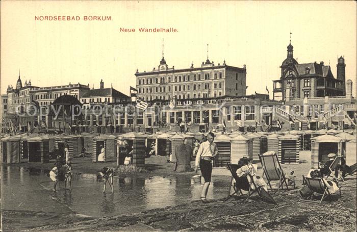 BORKUM Nordseebad Niedersachsen Neue Wandelhalle Strand