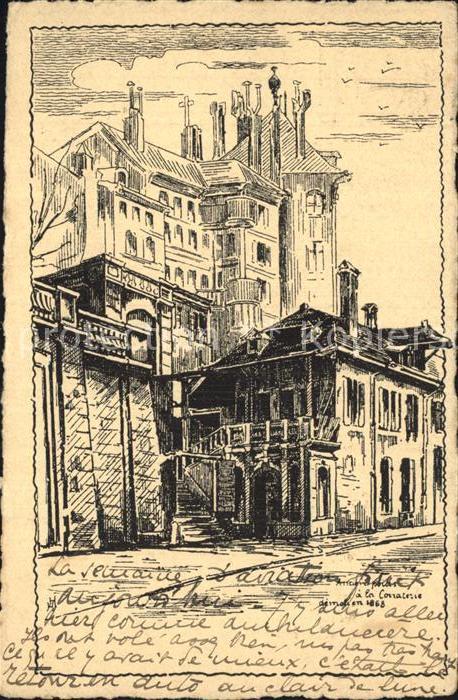 Geneve GE Rue de la Corraterie Kuenstlerkarte