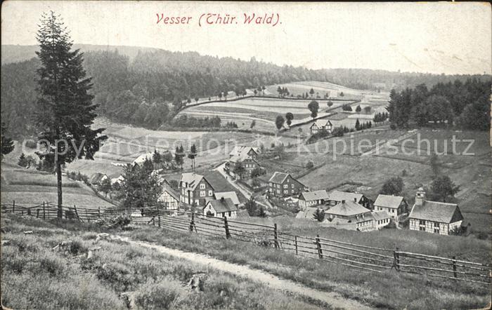 Vesser Rennsteig Panorama Thueringer Wald