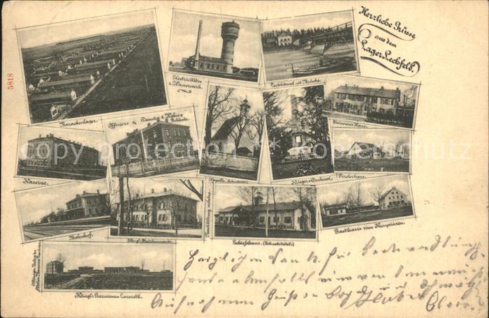 Lager Lechfeld Barackenlager E-Werk Gebaeude Lazarett Bruecke Kriegerdenkmal Kap