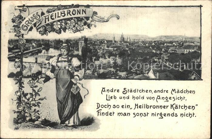 Heilbronn Neckar Panorama Blick ueber die Stadt Heilbronner Kaetchen