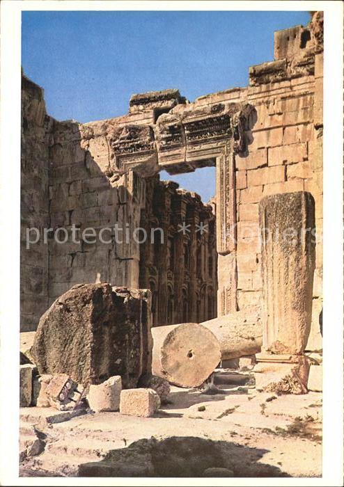 Baalbek Baalbeck Bacchus Tempel Portal Tor