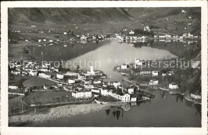 Lavena  e Stretto Fliegeraufnahme Lago di Lugano