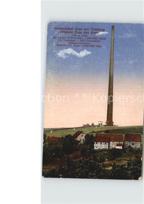 Freiberg Sachsen Halsbruecke Esse Hoechste Esse der Erde