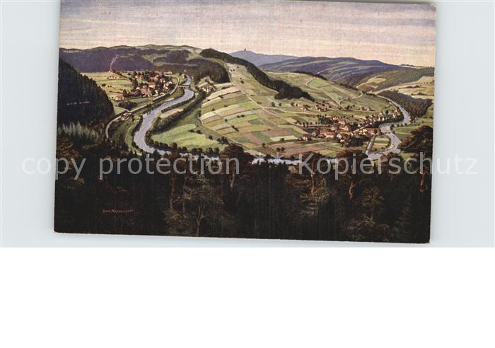 Zschopautal Blick vom Bergrestaurant Kunnerstein bei Augustusburg