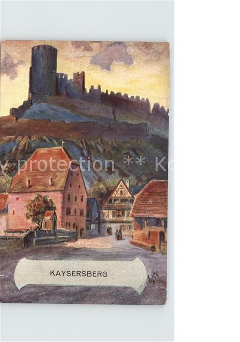 Kaysersberg Haut Rhin Künstlerkarte