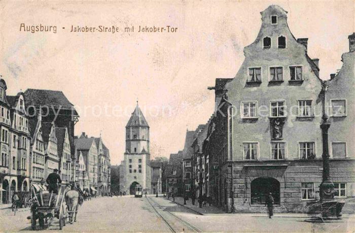 Augsburg Jakober Strasse Tor Sreassenbahn