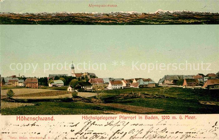 Hoechenschwand Schwarzwald BW Pfarrort Baden Kirche Alpen