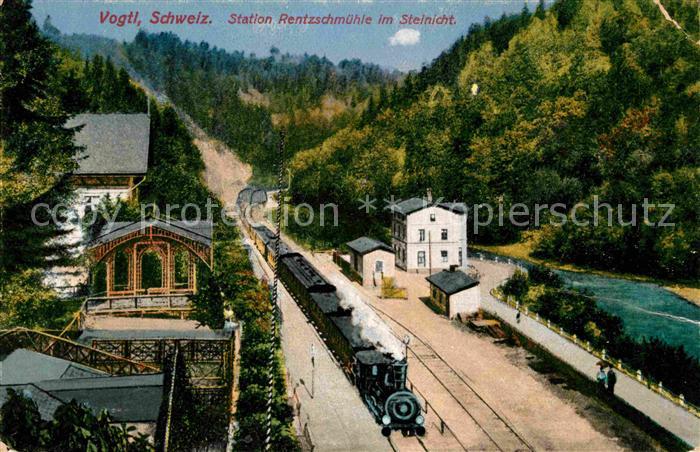 Rentzschmuehle Vogtland Thueringen Bahnhof Steinicht