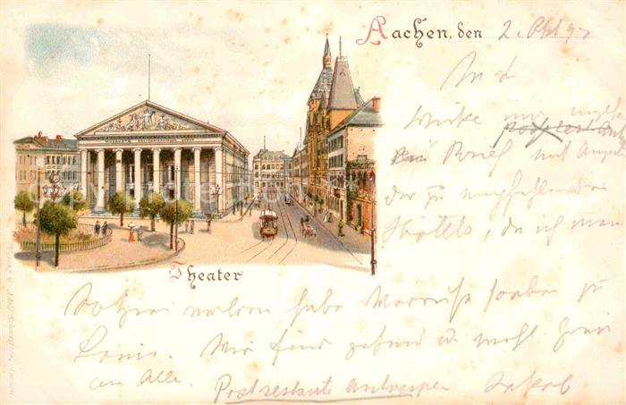 Aachen Theater Lithografie