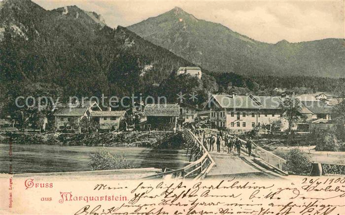 Marquartstein Ansicht Alpen Ache