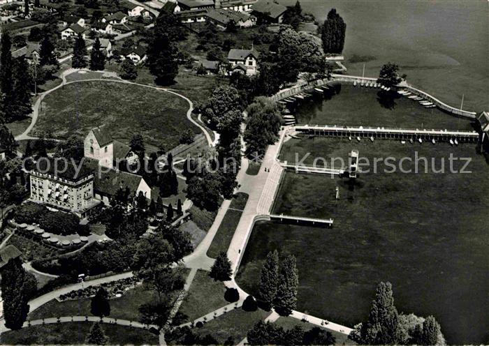 Romanshorn Bodensee Alkoholfreies Volksheim Gasthaus Schloss Luftaufnahme