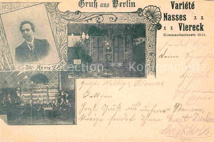 BERLIN CITY Variete Nasses Viereck