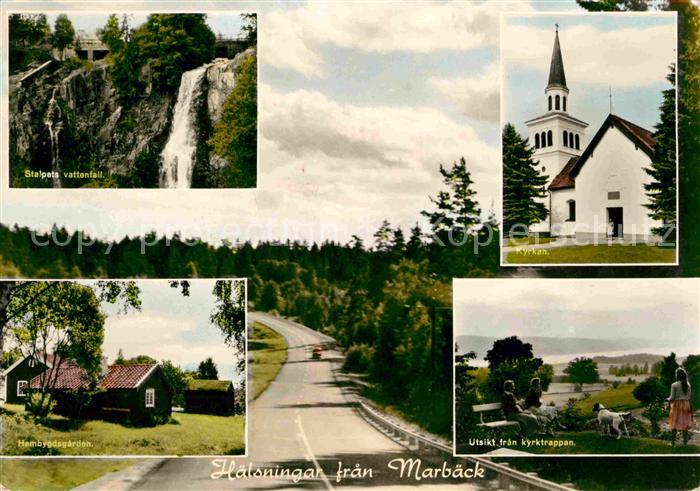 Haelsning Marbaeck Wasserfall Kirche