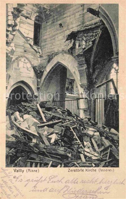 Vailly-sur-Aisne Zerstörte Kirche