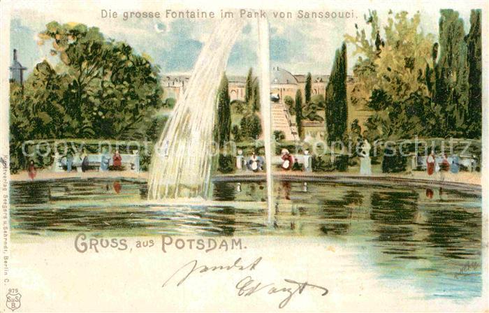 Potsdam Die grosse Fontaine im Park Sanssouci